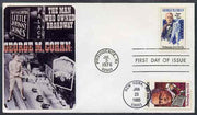United States 1978-85 Double Franked illustrated cover for George M Cohan (The Man who owned Broadway) and Jerome Kern both with appropriate cancels