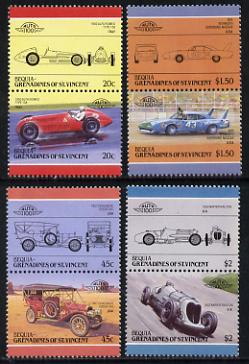 St Vincent - Bequia 1985 Cars #4 (Leaders of the World) set of 8 unmounted mint
