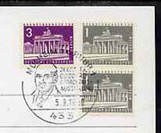 Postmark - West Berlin 1969 postcard,with special cancellation for Dr Robert Goddard (US Rocket Pioneer) Memorial Exhibition illustrated with Goddard's Portrait