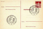 Postmark - West Berlin 1968 8pfg postal stationery card with special cancellation for Symposium of Scientists in preparation for International Astronautical Federation Congress in New York, illustrated with Rocket & Initials HOG (Hermann Oberth Society)