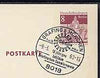 Postmark - West Berlin 1968 8pfg postal stationery card with special cancellation for the Grafing (near Munich) Stamp Collector's Association illustrated with '666 Millwheel' handstamp