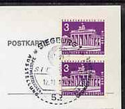 Postmark - West Berlin 1967 postcard bearing 8pfg stamp with special cancellation for the Siegburg Friends of the Postage Stamp illustrated with '1394 Siegburg' ring handstamp