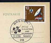 Postmark - West Germany 1966 postcard bearing 10pfg stamp with special cancellation for HOG 15th Rocket & Space Travel Congress illustrated with Artificial Satellite