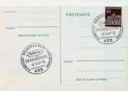 Postmark - West Germany 1967 postcard bearing 10pfg stamp with special cancellation for 'From Zeppelin to Rocket' Exhibition, illustrated with Schwab Airship