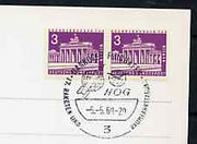 Postmark - West Berlin 1969 postcard with special cancellation for HOG 17th Rocket & Space Travel Congress illustrated with Rocket & Globe