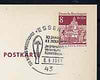 Postmark - West Berlin 1968 8pfg postal stationery card with special cancellation for 70th Birth Anniversary of K E Ziolkowski illustrated with Ziolkowski's Jet Engine