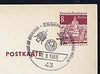 Postmark - West Berlin 1969 8pfg postal stationery card with special cancellation for Space Travel on Stamps Exhibition, Essen illustrated with Globe & two Satellites