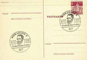 Postmark - West Berlin 1970 8pfg postal stationery card with special cancellation for 75th Anniversary of Röntgen X-Rays illustrated with Portrait of Röntgen