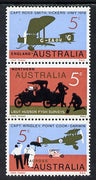 Australia 1969 Flight Anniversary se-tenant strip of 3 (ASC 372y) unmounted mint c A$16