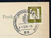 Postmark - West Germany 1965 postcard with special cancellation for Christ Child Market illustrated with Tinsel Angel