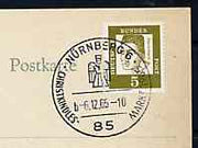 Postmark - West Germany 1965 postcard with special cancellation for Christ Child Market illustrated with Tinsel Angel