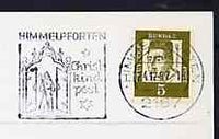 Postmark - West Germany 1967 postcard with special machine cancellation of Himmelpforten inscribed 'Christ Child Post' illustrated with Gates of Heaven (Himmelpforten is archaic German for 'Gates of Heaven')
