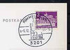 Postmark - West Berlin 1967 postcard with special handstamped cancellation of Himmelsthür illustrated with Father Christmas answering Children's Letters (Himmelsthür is German for 'Heaven's Door')
