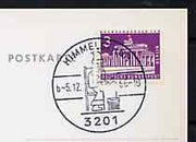 Postmark - West Berlin 1967 postcard with special handstamped cancellation of Himmelsthür illustrated with Father Christmas answering Children's Letters (Himmelsthür is German for 'Heaven's Door')