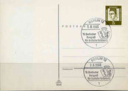Postmark - West Berlin 1966 postcard with special cancellation for German Congress for Medical Further Education illustrated with Shields