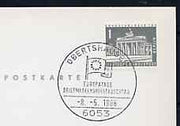 Postmark - West Berlin 1966 postcard with special cancellation for Stamp Exchange Day within Europa Days, illustrated with Council of Europe Flag