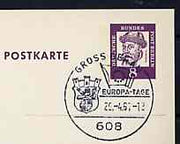Postmark - West Berlin 1967 postcard with special cancellation for Gross Gerau Europa Days illustrated with Flag of Council of Europe & Arms of Gross Gerau