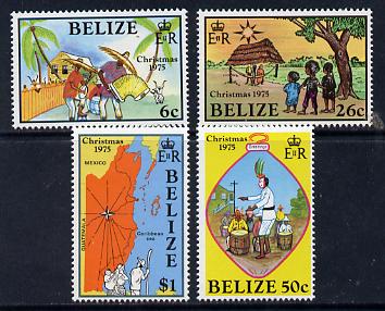 Belize 1975 Christmas set of 4 unmounted mint, SG 435-38