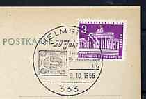 Postmark - West Berlin 1966 postcard with special cancellation for Postage Stamp Publicity Show illustrated with 1 Silver Groschen of Brunswick