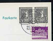 Postmark - West Berlin 1966 postcard with special cancellation for Göppingen Youth Days Stamp Exhibition illustrated with small boy holding Stamp Album