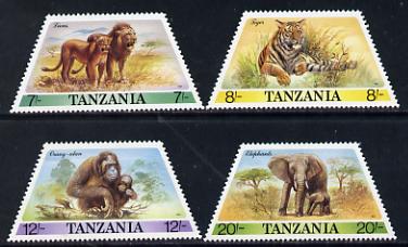 Tanzania 1988 modern Animals set of 4 unmounted mint SG 553-56