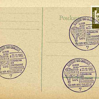 Postmark - West Germany 1965 postcard with special Stuttgart cancellation for Aerophilatelists' Day illustrated with Balloon