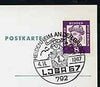 Postmark - West Berlin 1967 postcard with special cancellation for Baden-Württemburg Youth Stamp Exhibition illustrated with Postal Courier & old Württemburg Stamp