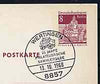 Postmark - West Berlin 1968 8pfg postal stationery card with special Wertingen cancellation for 25th Anniversary of Philatelic Collectors' Guild illustrated with Mailcoach