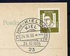Postmark - West Germany 1965 postcard with special Kiel cancellation for 75 years of Philately illustrated with Kiel handstamp of 1890