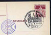 Postmark - West Berlin 1968 8pfg postal stationery card with special cancellation for 225th Anniversary of the Post in Hachenburg illustrated with Postal Messenger & Church plus cachet of the old Hachenburg '179' ring cancel