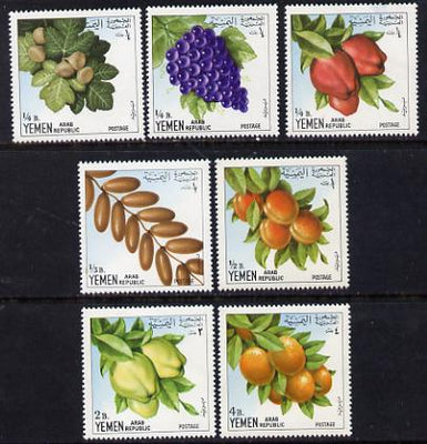 Yemen - Republic 1967 Fruits 'Postage' set of 7 vals unmounted mint Mi 551-57