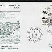 French Southern & Antarctic Territories 1989 Anniversary of Establishment of Permanent Bases on illustrated cover with first day cancel, SG 255