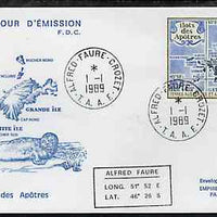French Southern & Antarctic Territories 1989 Apostle Island 8f40 on illustrated cover with first day cancel, SG 254