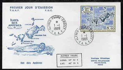 French Southern & Antarctic Territories 1989 Apostle Island 8f40 on illustrated cover with first day cancel, SG 254