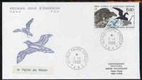 French Southern & Antarctic Territories 1988 Wilson's Petrel on illustrated cover with first day cancel, SG 242