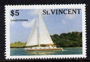 St Vincent 1988 Tourism $5 Cruising Yacht unmounted mint SG 1136