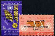 Yemen - Republic 1966 Anti TB perf set of 2 unmounted mint, SG 356-57, Mi 449-50