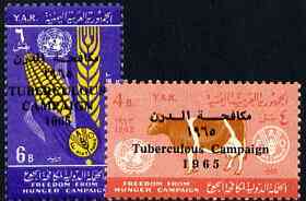 Yemen - Republic 1966 Anti TB perf set of 2 unmounted mint, SG 356-57, Mi 449-50