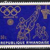 Rwanda 1971 Basketball 50c unmounted mint from Nunich Olympic Games set of 8, SG 426*