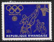 Rwanda 1971 Basketball 50c unmounted mint from Nunich Olympic Games set of 8, SG 426*
