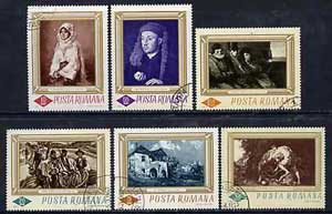 Rumania 1967 Paintings set of 6 cto used, SG 3450-55, Mi 2576-81