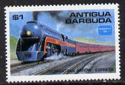 Antigua 1986 Ameripex Stamp Exhibition $1 Arrow Express unmounted mint (SG 1016)