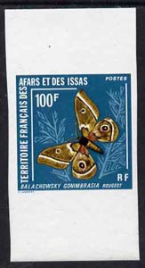 French Afars & Issas 1976 Balachowski Butterfly 100f imperf from limited printing, as SG 667