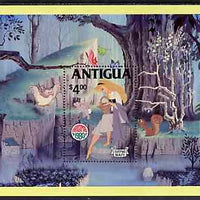 Antigua 1980 Christmas Scenes from Walt Disney's Sleeping Beauty unmounted mint m/sheet, SG MS 680