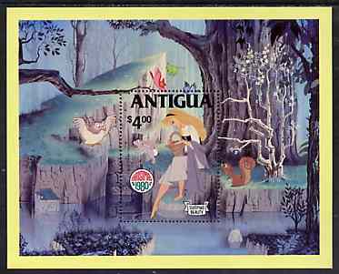 Antigua 1980 Christmas Scenes from Walt Disney's Sleeping Beauty unmounted mint m/sheet, SG MS 680