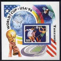 Tanzania 1994 Football World Cup unmounted mint m/sheet, SG MS 1899, Mi BL 249
