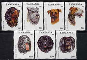 Tanzania 1993 Dogs perf set of 7 unmounted mint, SG 1681-87, Mi 1599-1605*