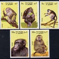Fujeira 1971 Apes perf set of 5 unmounted mint (Mi 786-90)