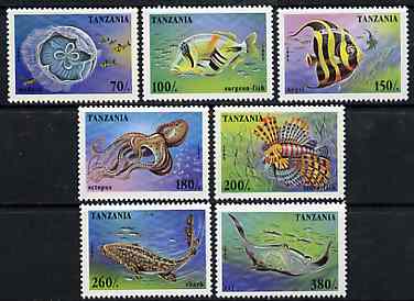Tanzania 1995 Marine Life perf set of 7 unmounted mint, Mi 2033-39*