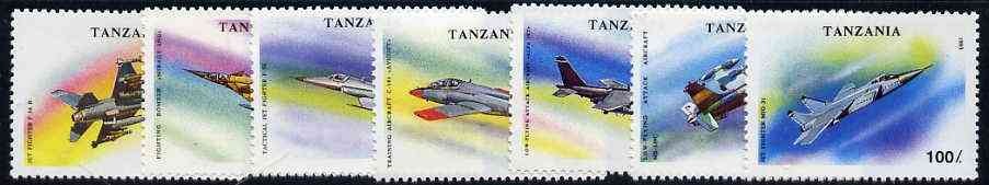 Tanzania 1993 Military Aircraft perf set of 7 unmounted mint, SG 1673-79, Mi 1591-97*
